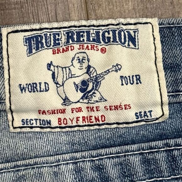 True Religion Women's Boyfriend Jeans Size 28 Blue Medium Wash Denim - Picture 7 of 9
